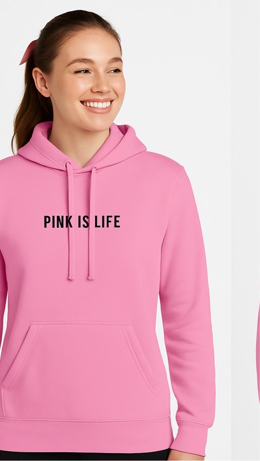 Faith In Every Thread Pink Is Life Hoodie | Bible Verse