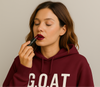 Faith In Every Thread | G.O.A.T | GOD OVER ALL THINGS | WINE PULLOVER HOODIE