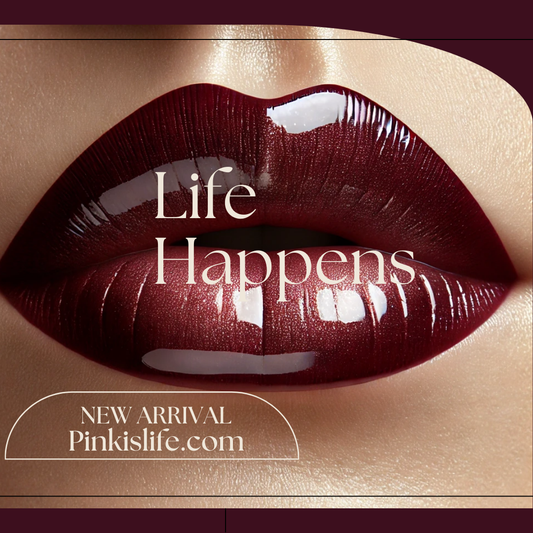 Lápiz labial líquido color vino Life Happens - Stock bajo.