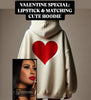 Valentine’s Hoodie - Destiny Red with Matching Matte Lipstick