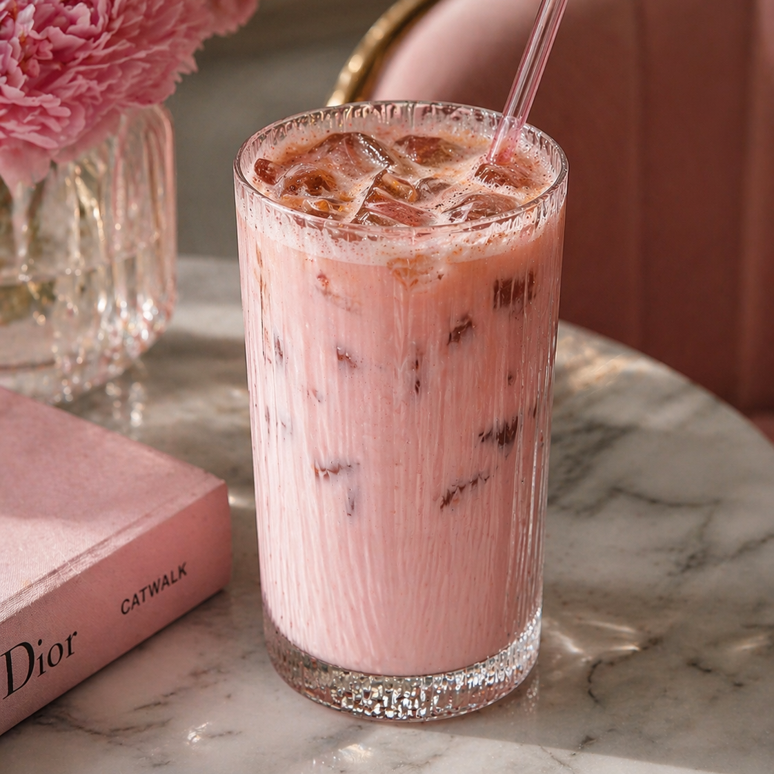 Pretty Pink Vegan Latte