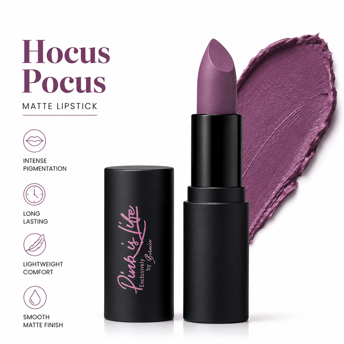 Hocus Pocus Soft Purple Creme Matte Finished Lipstick