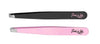 Pink is Life – Precision Slant Tip Tweezers for Eyebrow & Facial Hair Removal – Professional Grade – Pink & Black Colors