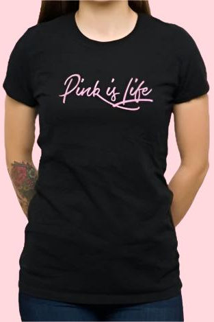 Camisetas con el mensaje "El rosa es vida"