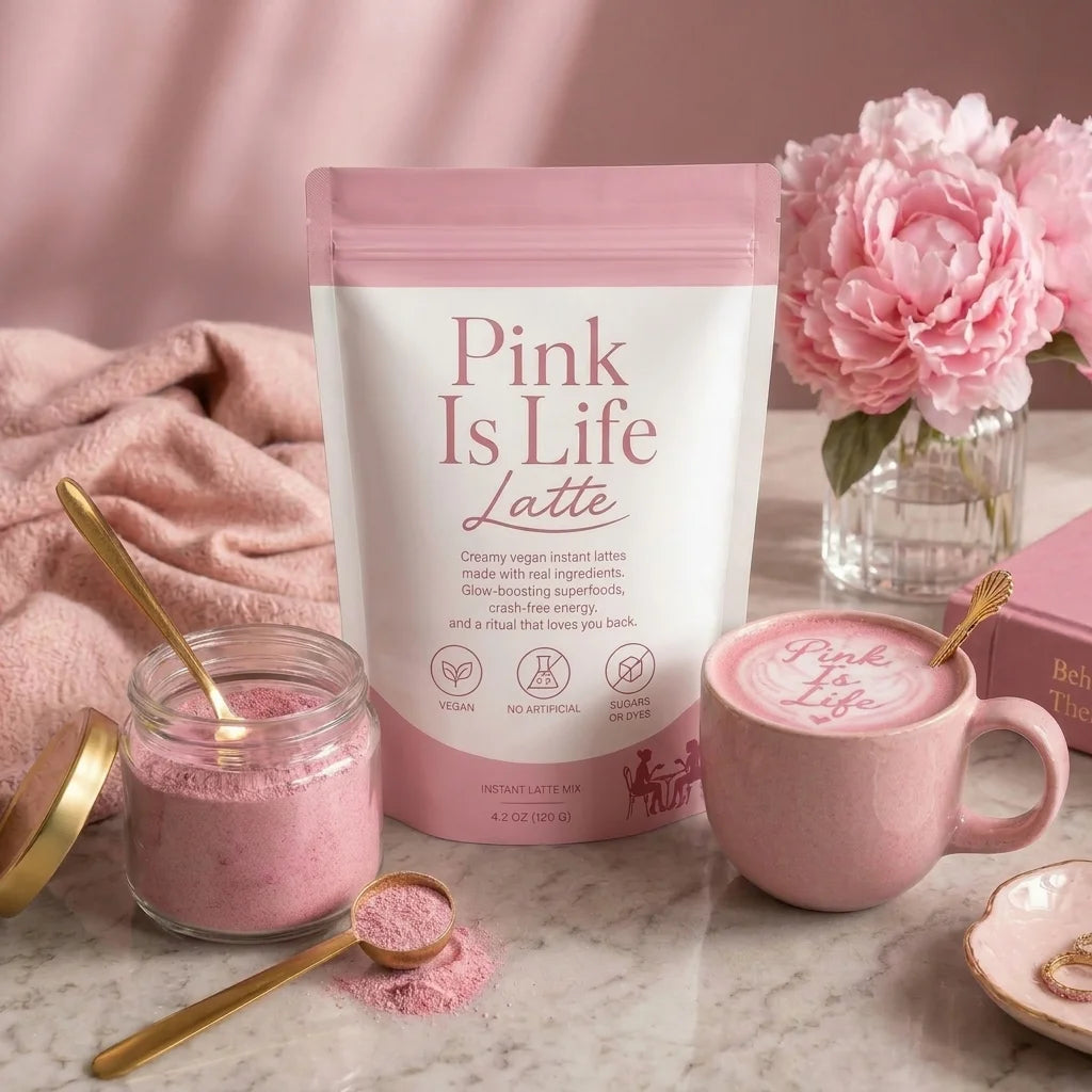 Pretty Pink Vegan Latte