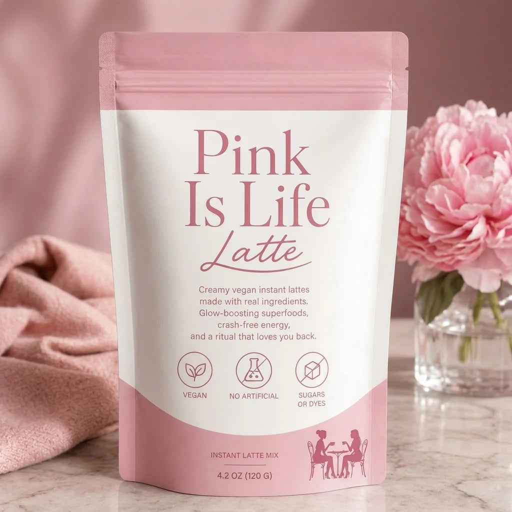 Pretty Pink Vegan Latte (Plant Based Coffee)