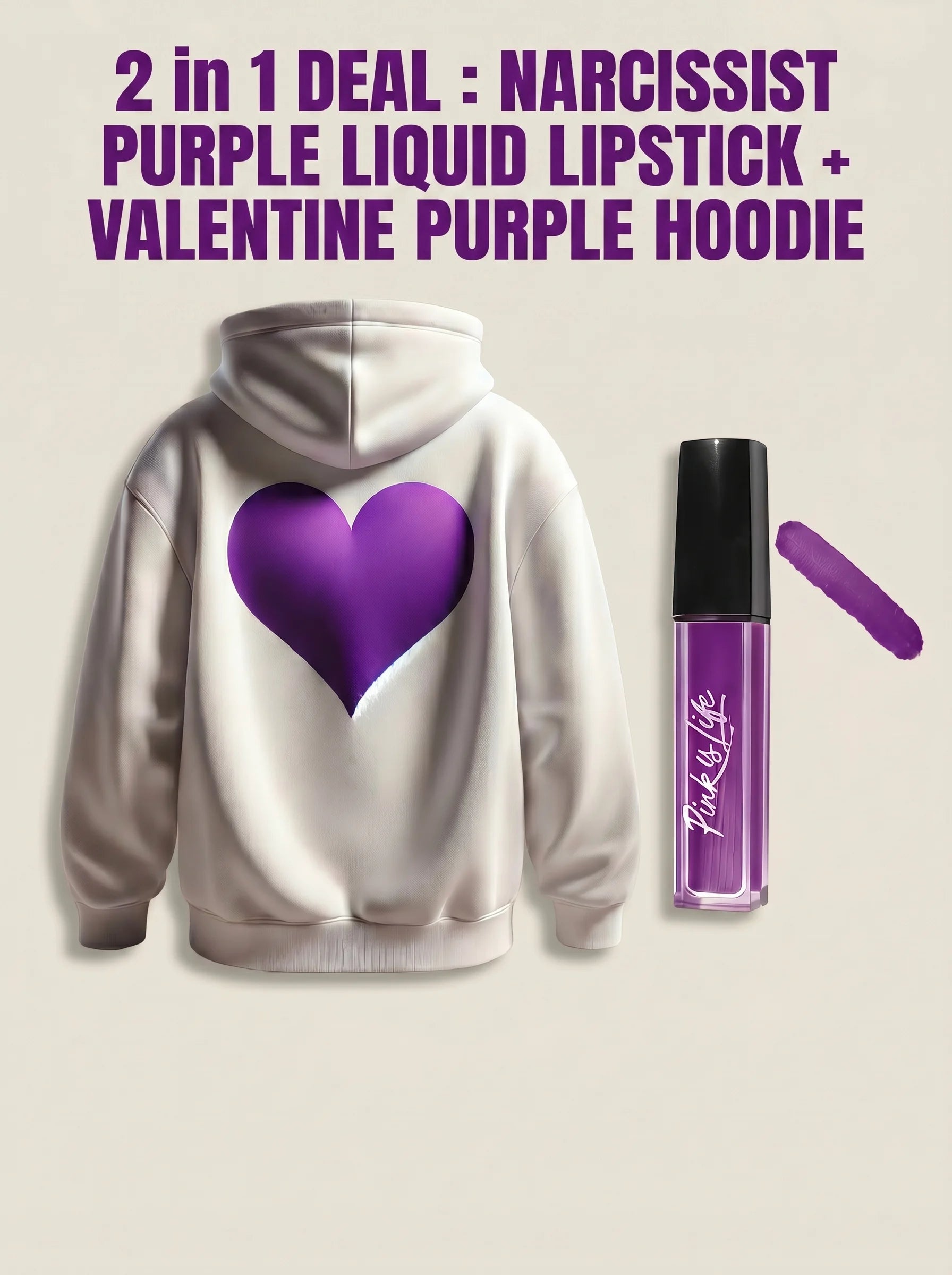 Valentine's Purple Hoodie & Beauty Limited Edition Bundle